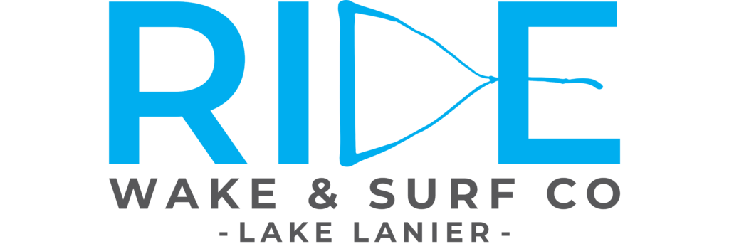 Logo for RideLKN who specializes in Wake Surfing Lake Lanier, Georgia